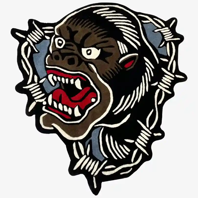 King Kong Design Rug – Tattoo-Inspired Area Carpet by Sneagear