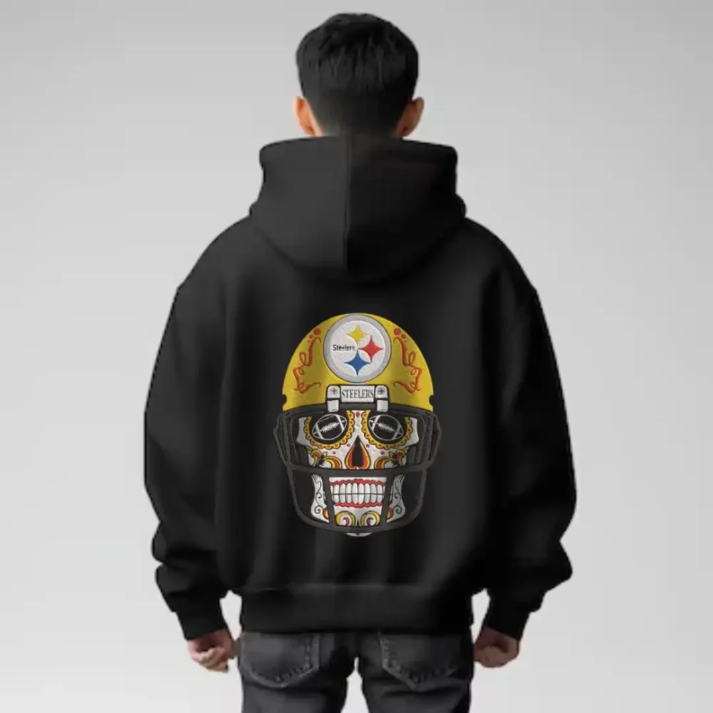 steelers skull hoodie Steelers