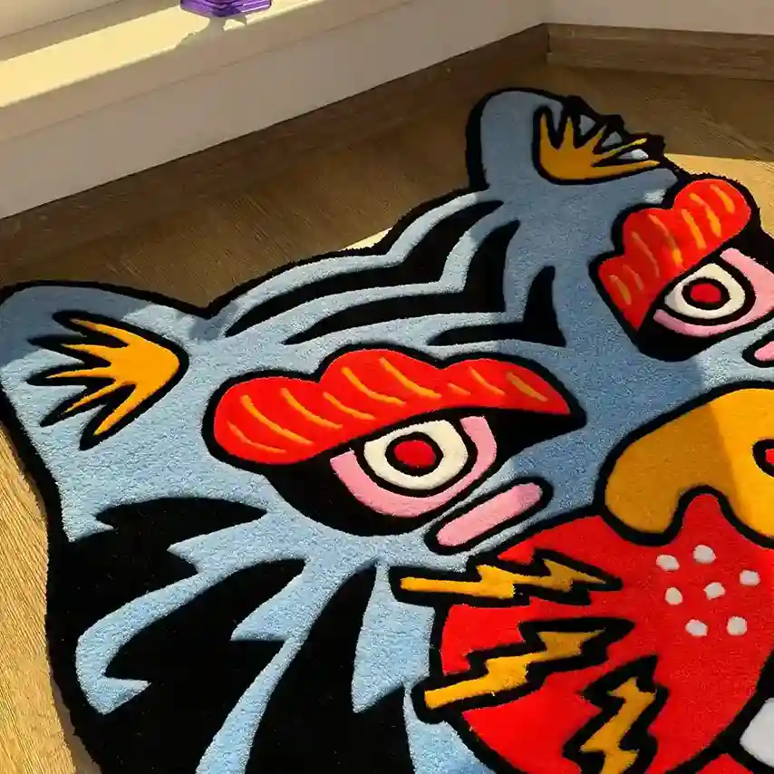 Fierce Dog Snarl Rug – Bold & Edgy Design