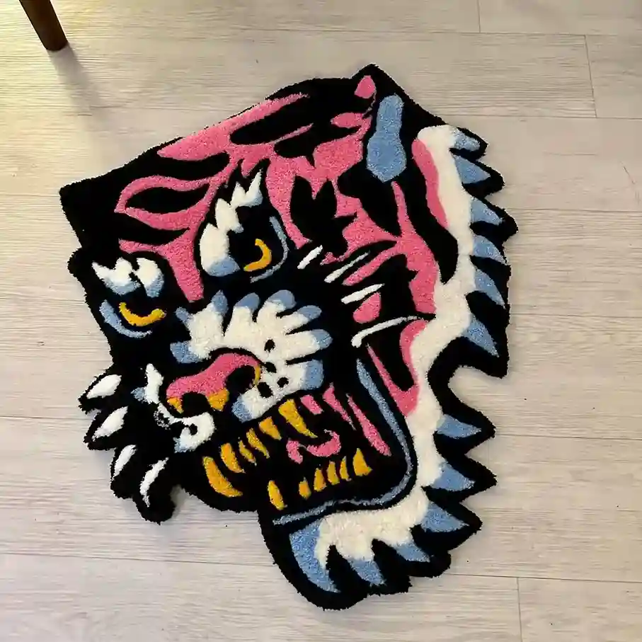 Unique Pink Panther Rage Rug for Modern Interiors