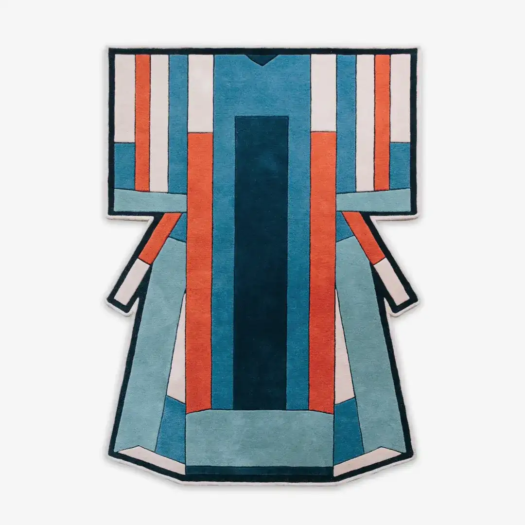 modern geometry hand tufted rug