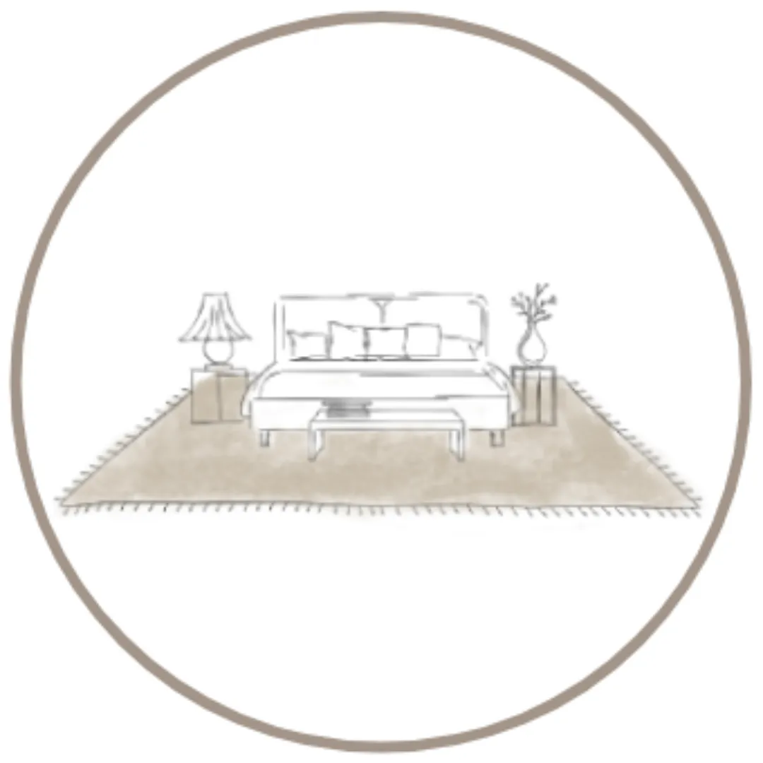 Soft hand-tufted rug displayed for cozy bedroom setup – shop bedroom rugs collection