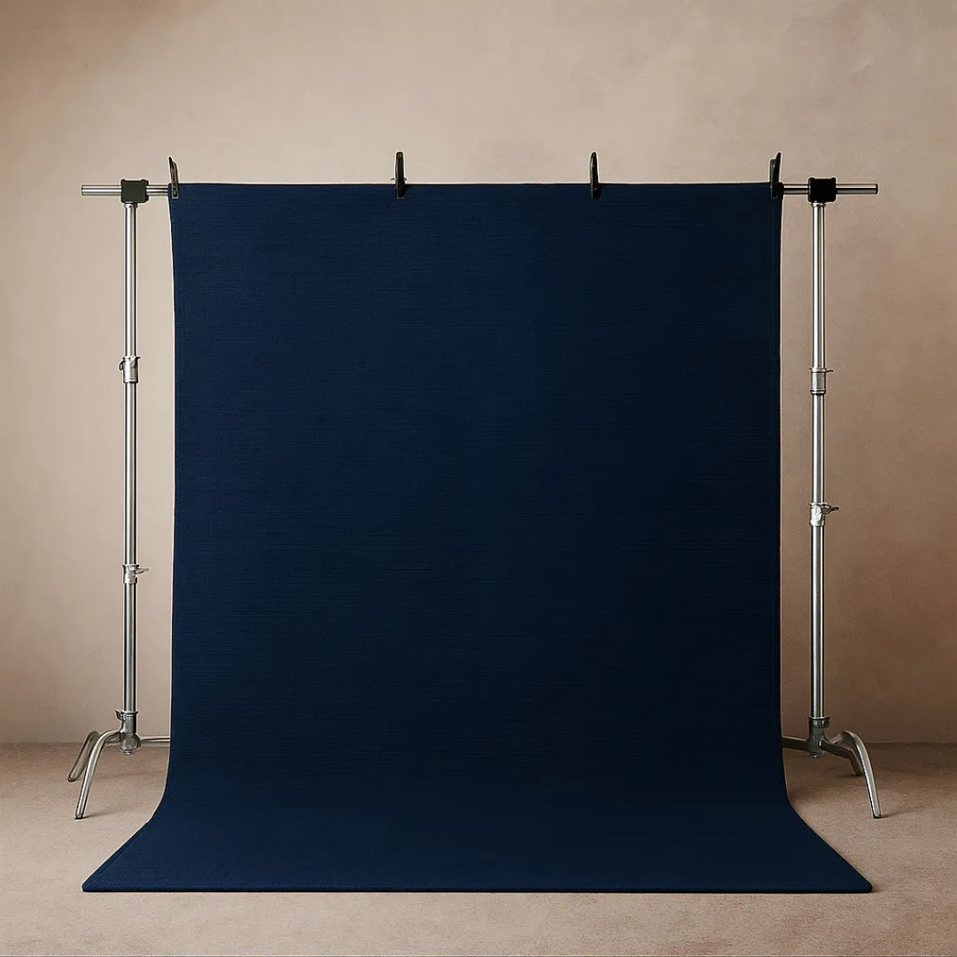 Bold blue rug with modern design displayed on hanger – shop blue area rugs at Sneagear