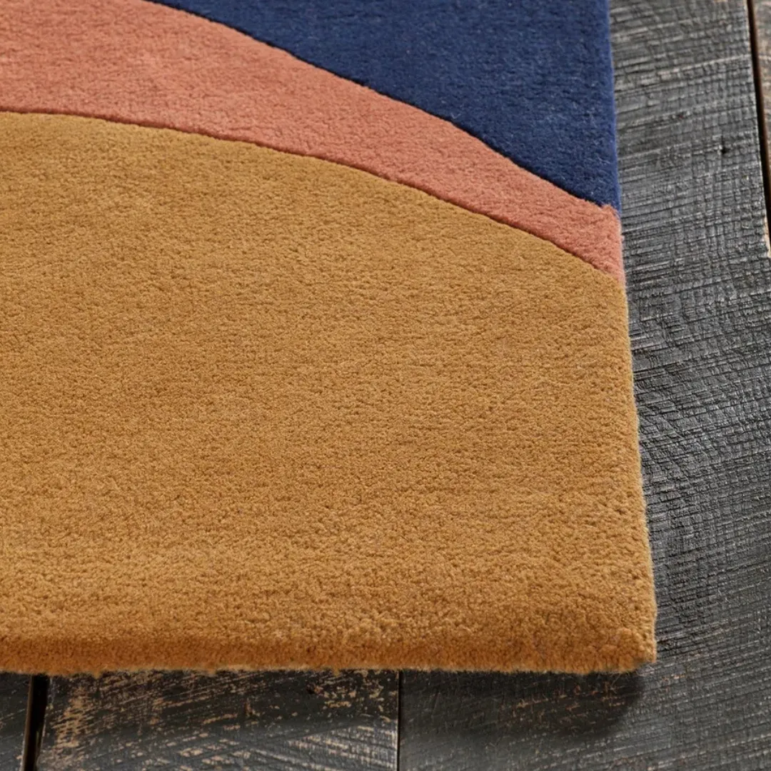 Full rug showing vibrant color pattern and oval layout