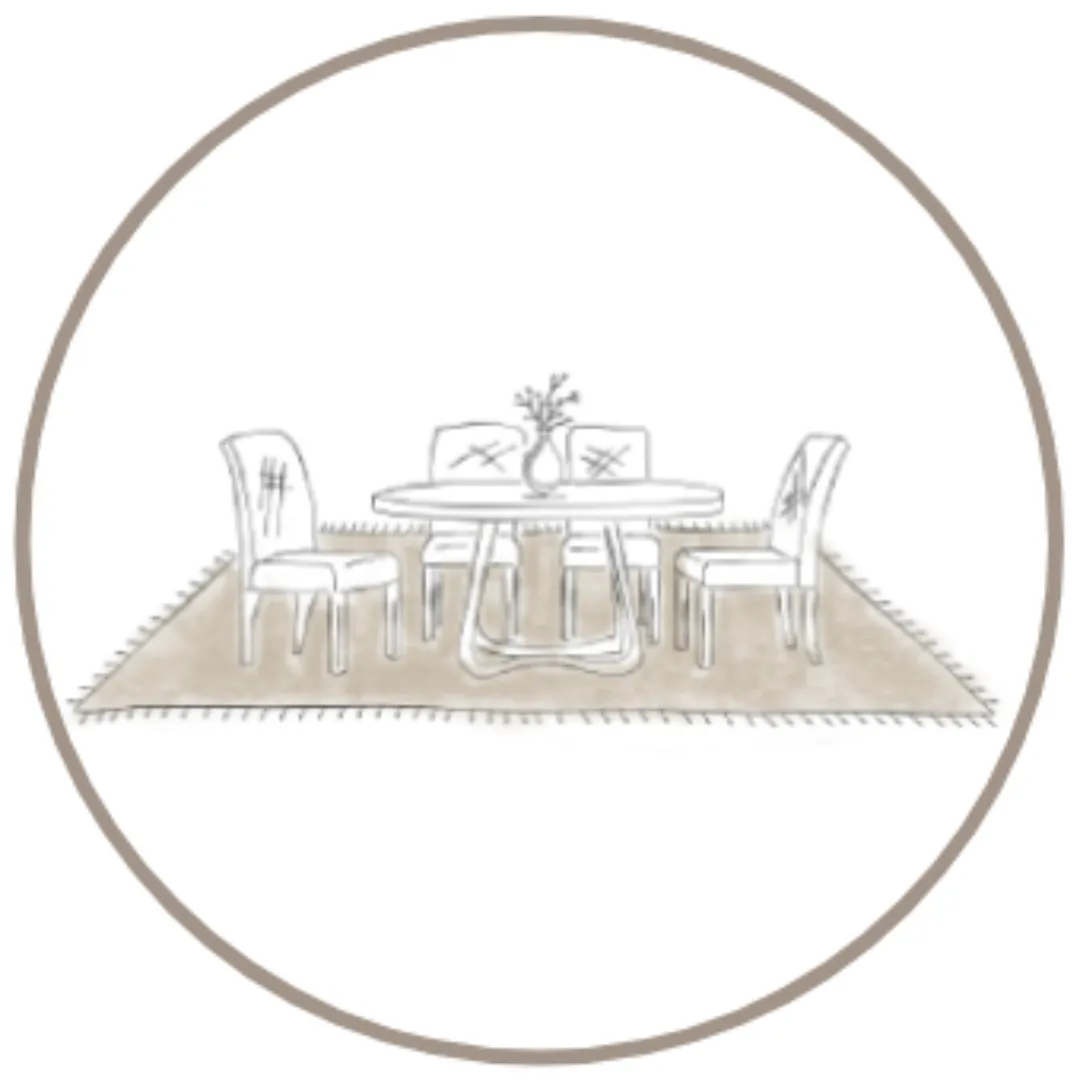 Elegant area rug designed for dining space ambiance – explore dining room rugs at Sneagear