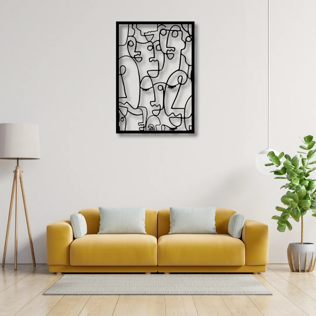 Abstract Faces Silhouette