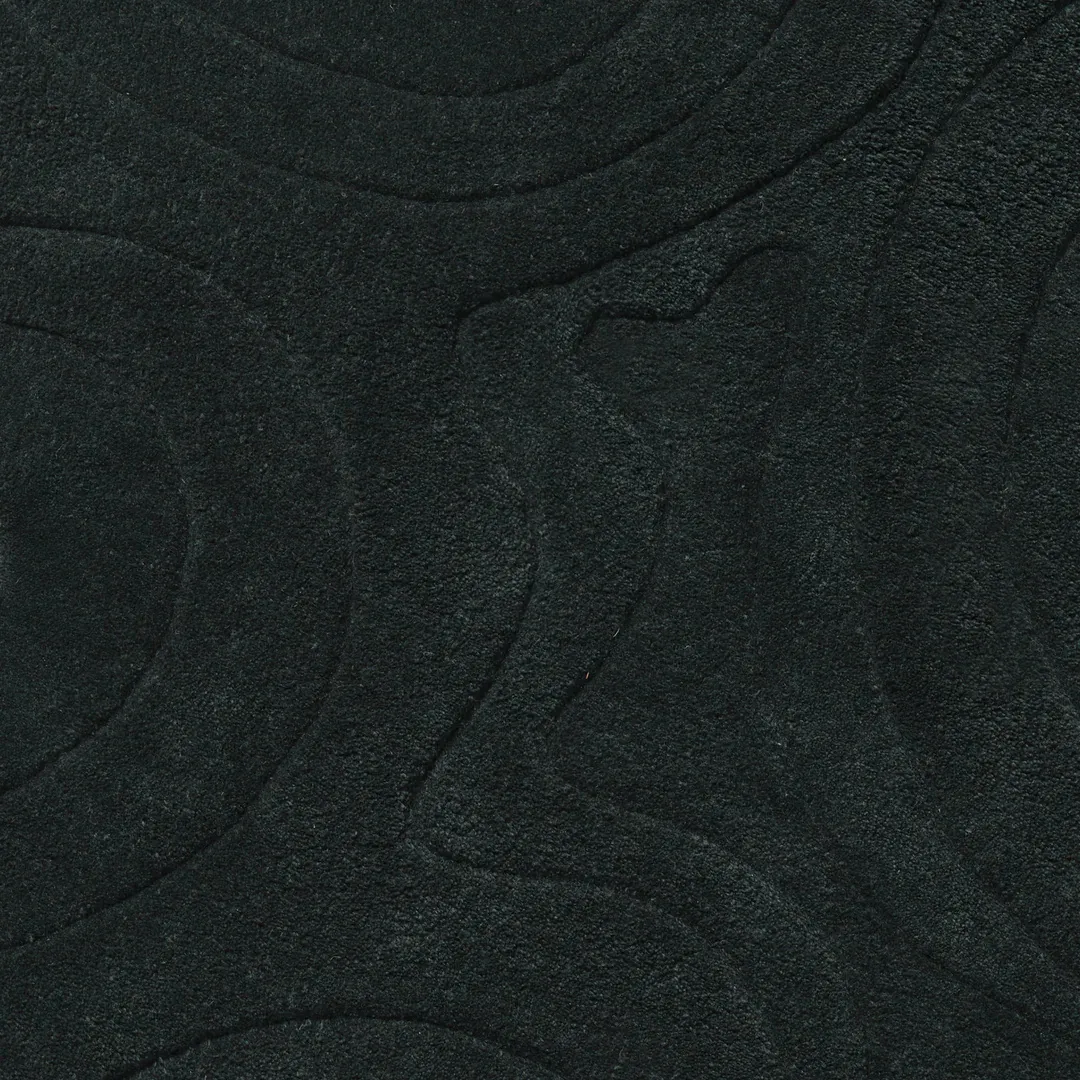 Charcoal Rug Contemporary black rug inspired by natural wave forms – Charcoal Drift handmade area rug