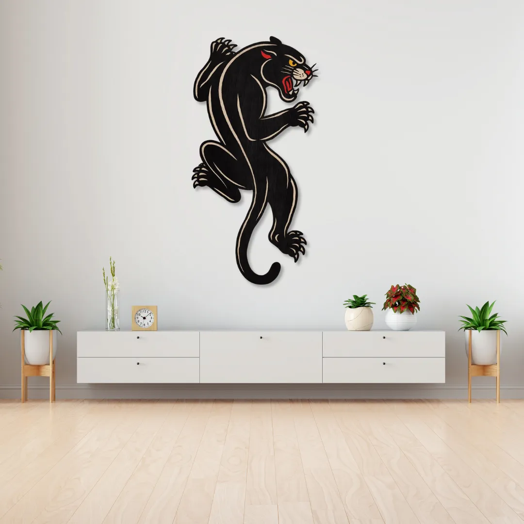 Crawling Panther Metal Art Sneagear Crawling Panther metal wall art – artistic statement piece inspired by wild feline motion.
