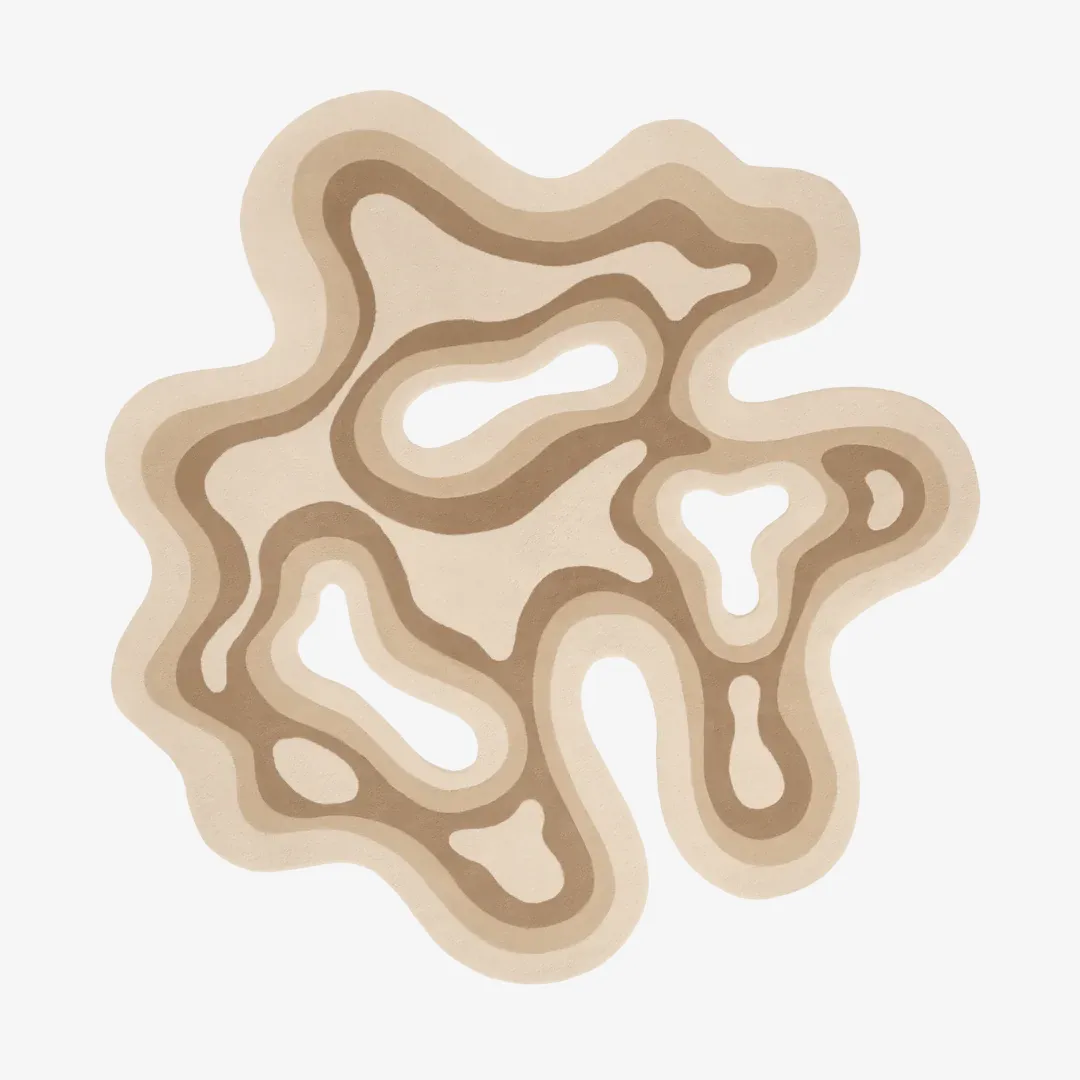 Dune Drift Rug Dune Drift Rug featuring soft beige and sand tones with organic wave patterns – handmade tufted rug by Sneagear