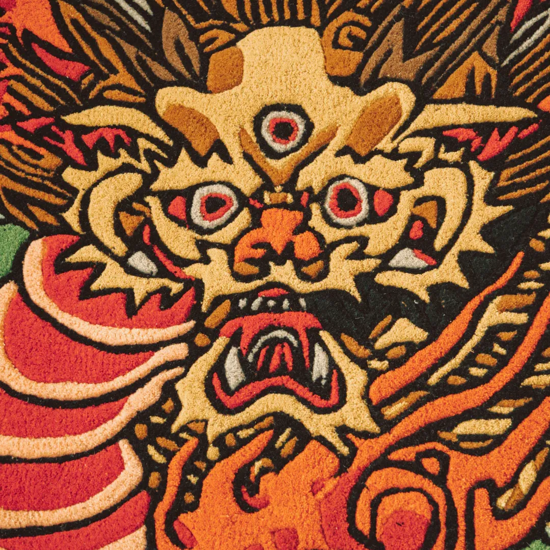 Spirit Tattoo Rug Featuring the face of firebone spirit rug