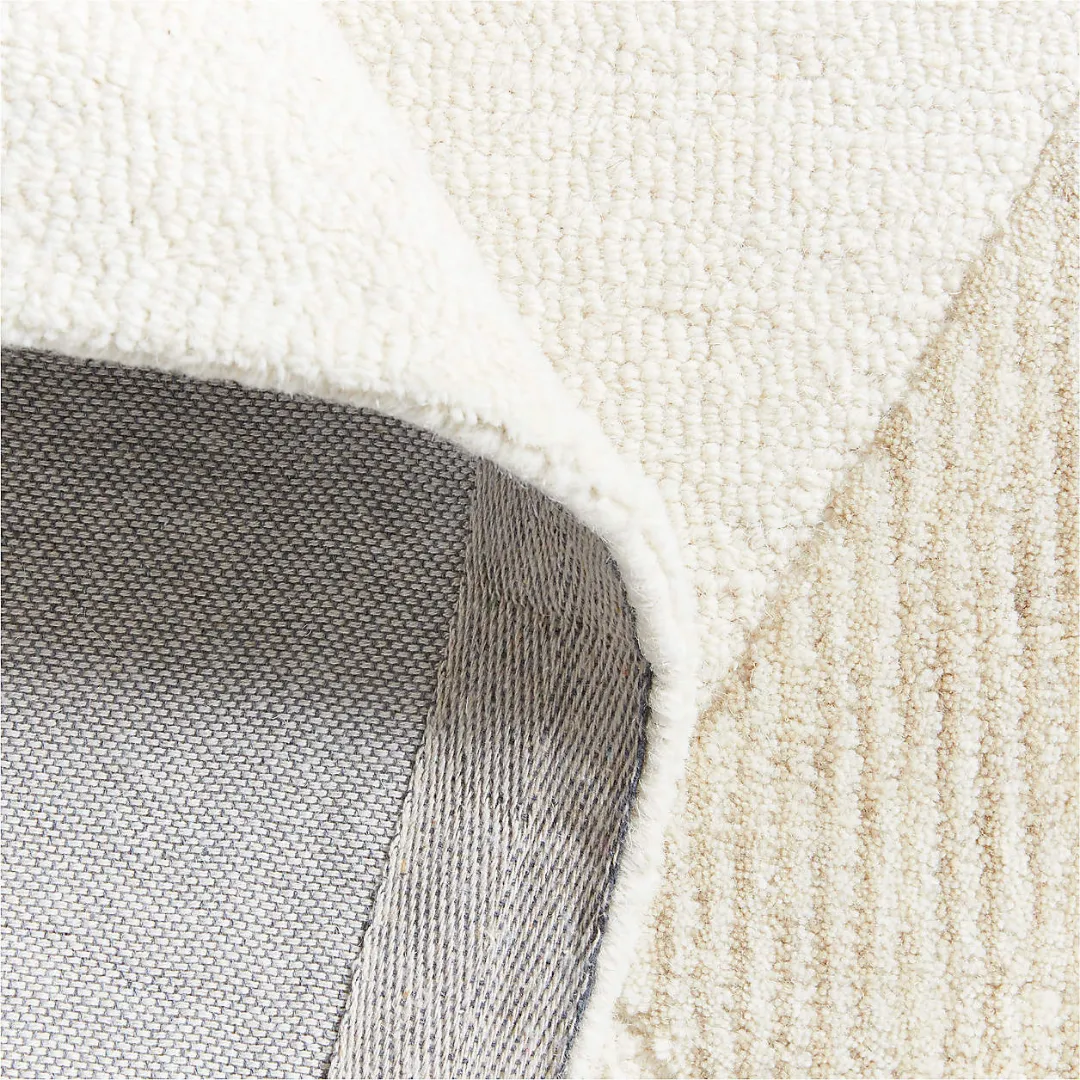 Whisper Rug Alphabet-inspired rug in calming neutral palette – Whisper Script handmade wool rug