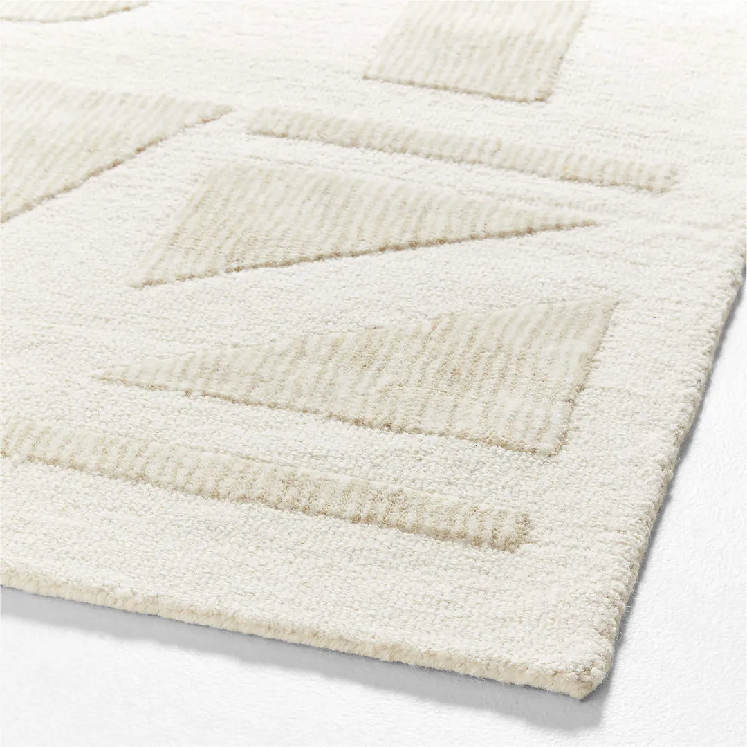 Whisper Script Kids Rug Minimalist alphabet rug in neutral cream tones – Whisper Script wool area rug