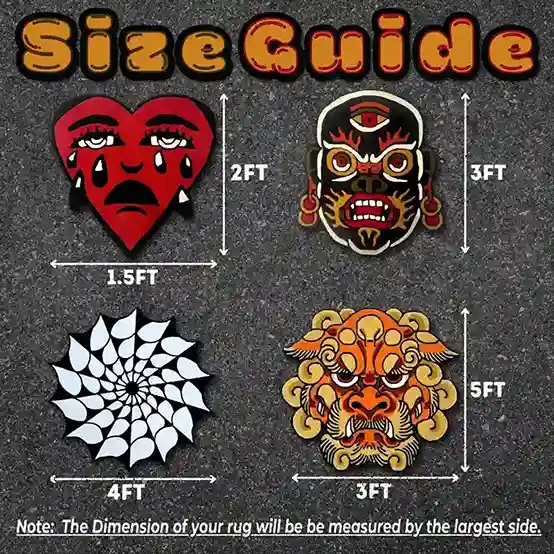 size of inked rug