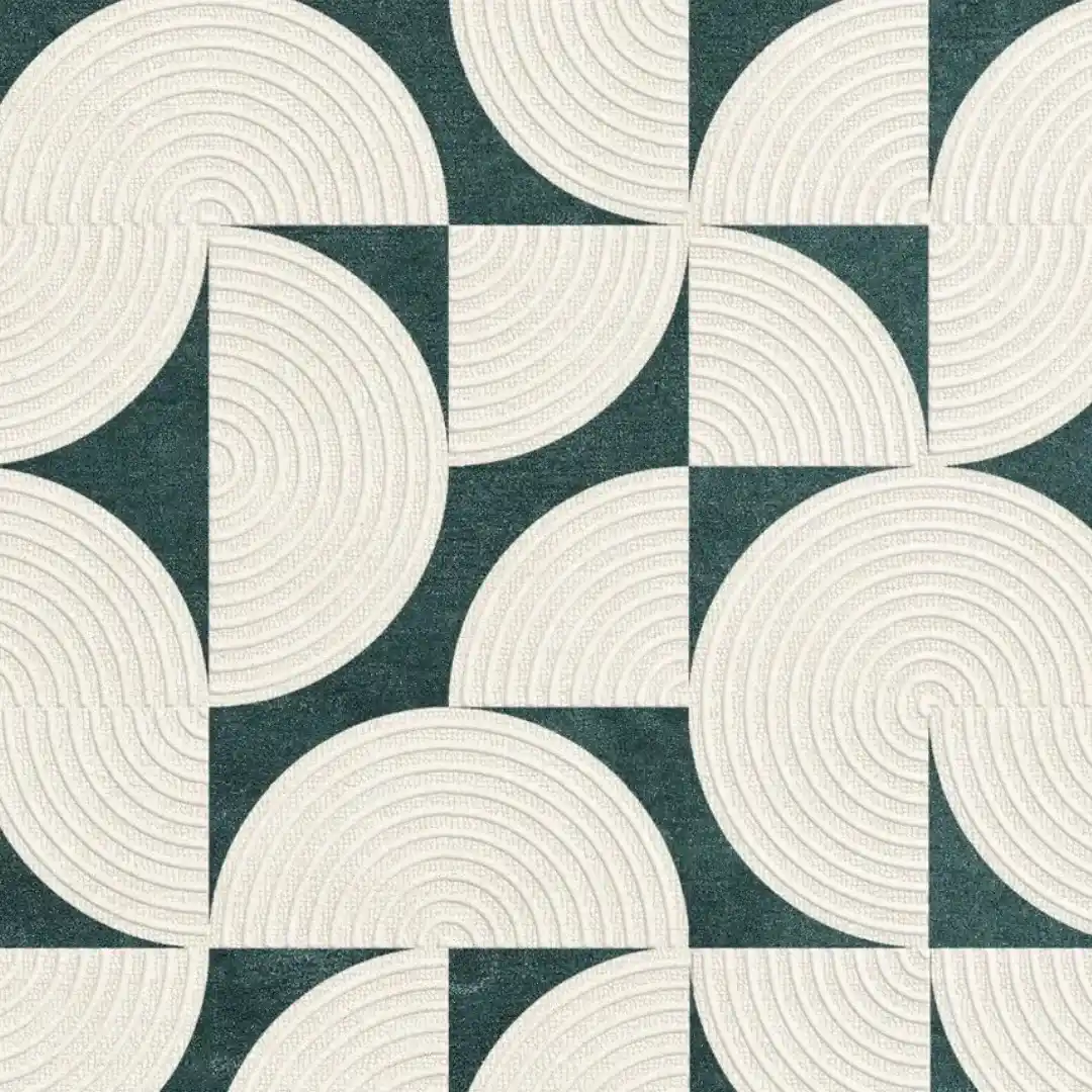 green canvas rug