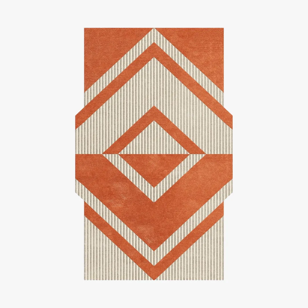 vex orange rug