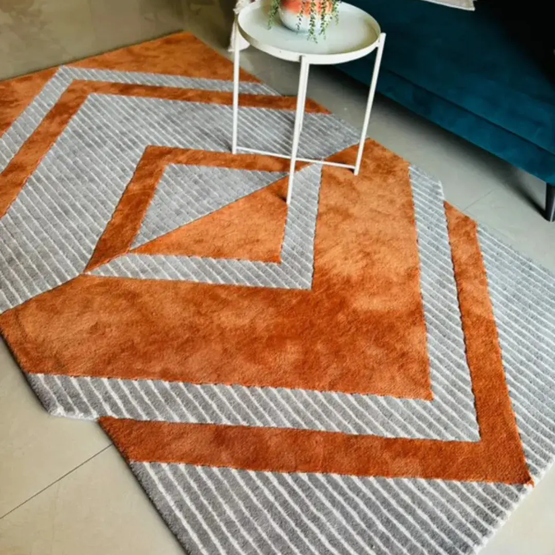 vex orange rug