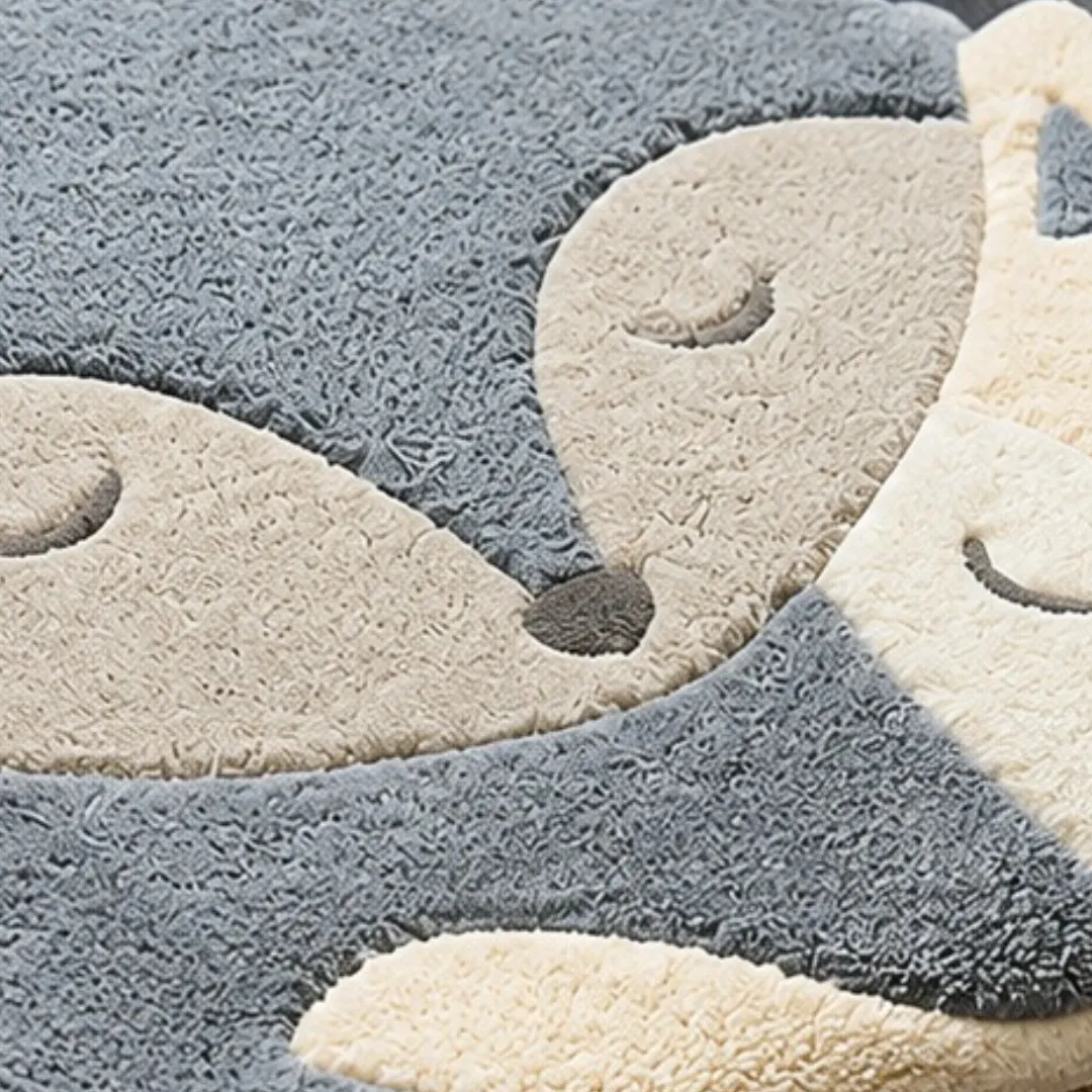 nova cuddle rug close up texture Close-up of the detailed tufted pile texture and soft color tones on the Nova Cuddle fox rug.