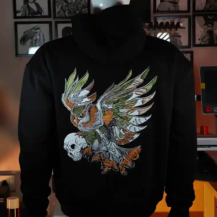 owl & skull hoodie Owl & Skull Hoodie