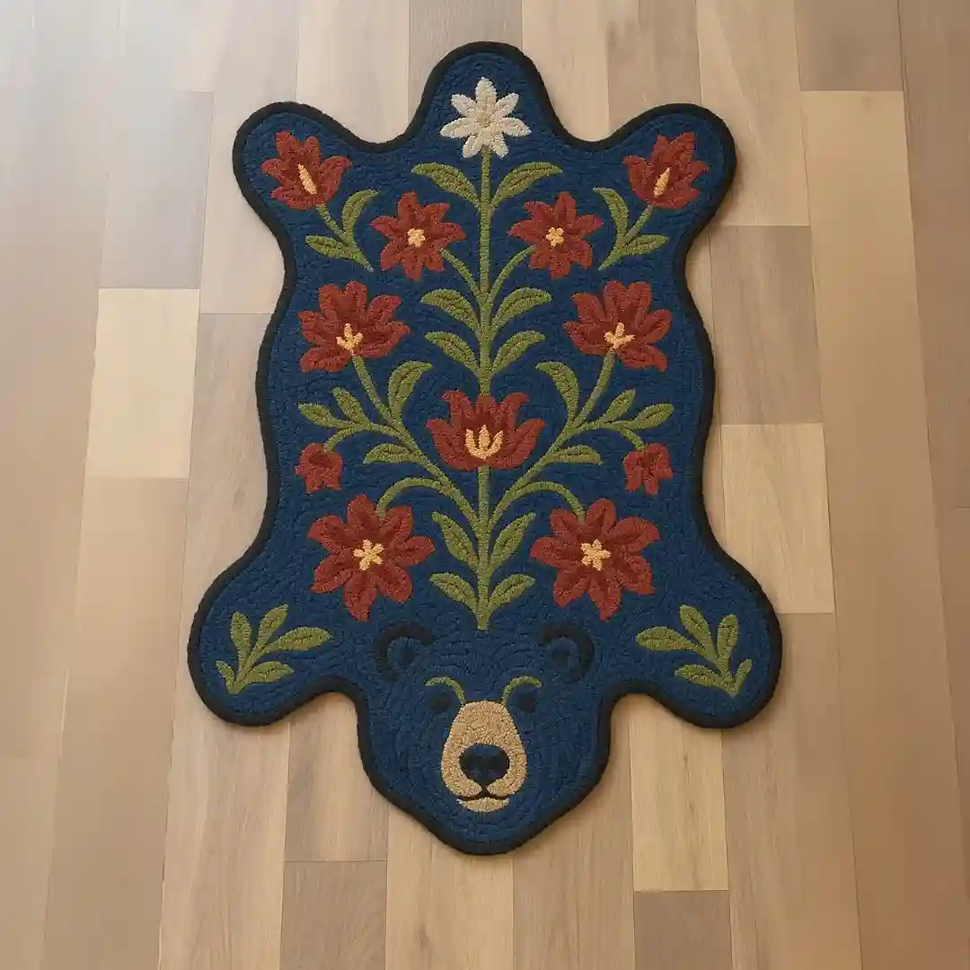 blue zircon tibetan tiger rug