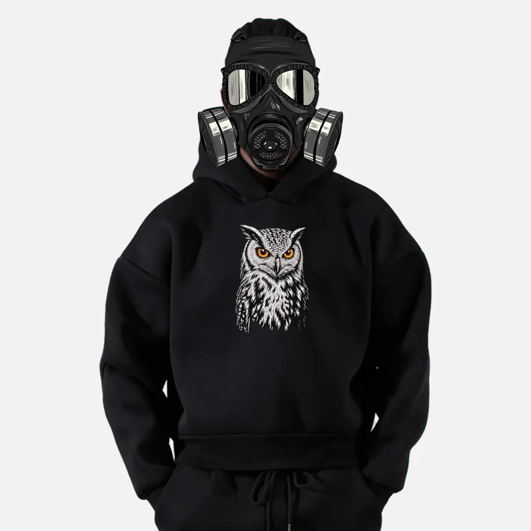 White Owl Embroidered Hoodie White Owl Embroidered Hoodie
