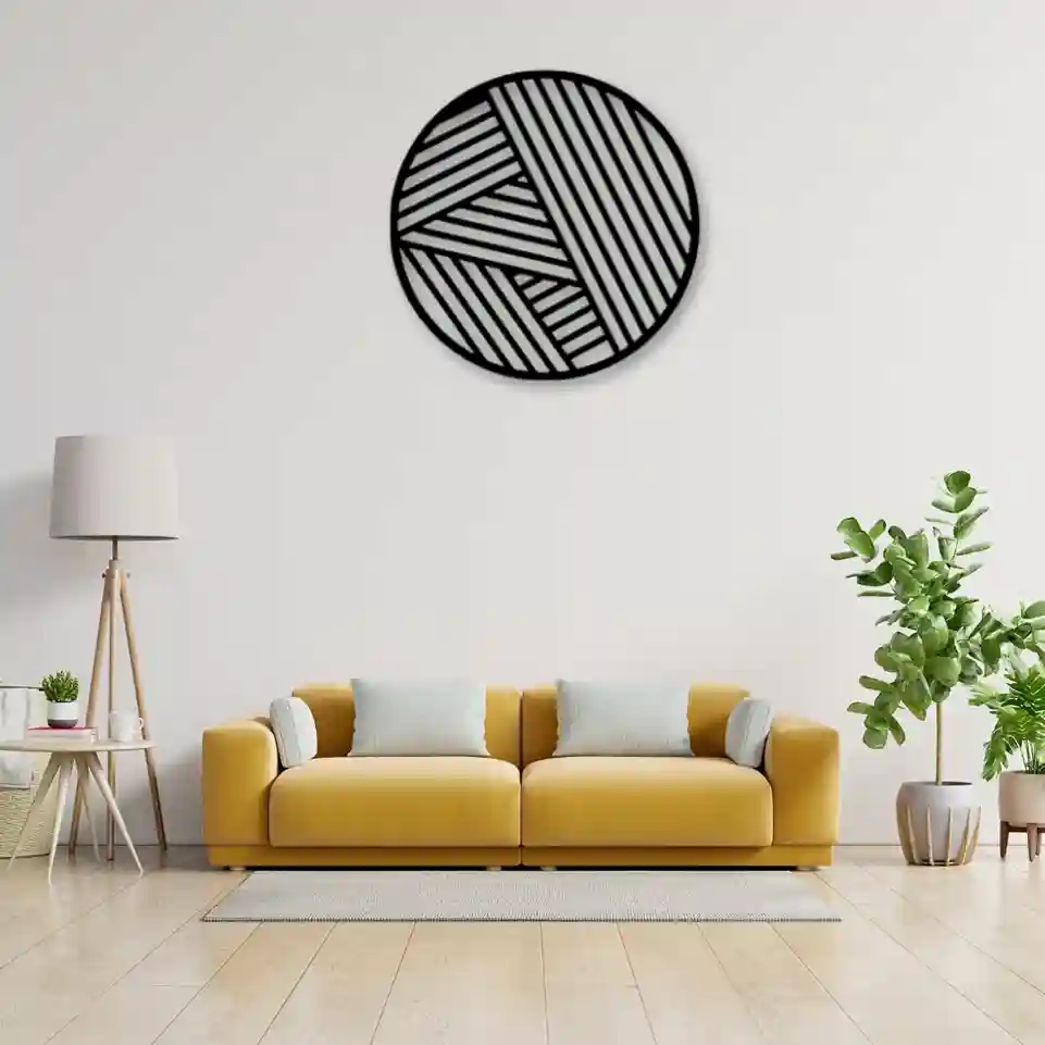 3D Linear Wall decor 3D Linear wall decor placed in living room