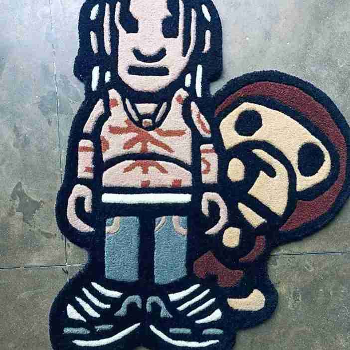 baby rapper travis scott rug