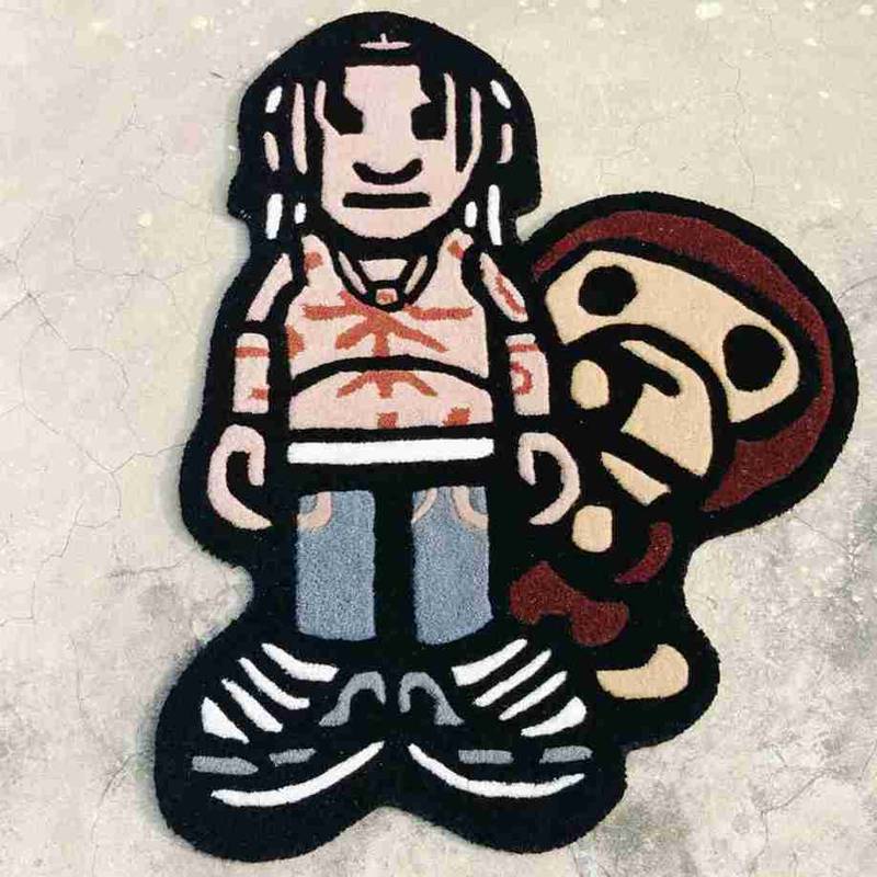 baby rapper travis scott rug