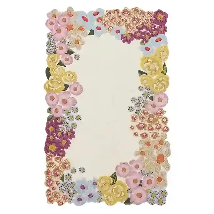 Cassia floral rug Anthropologie