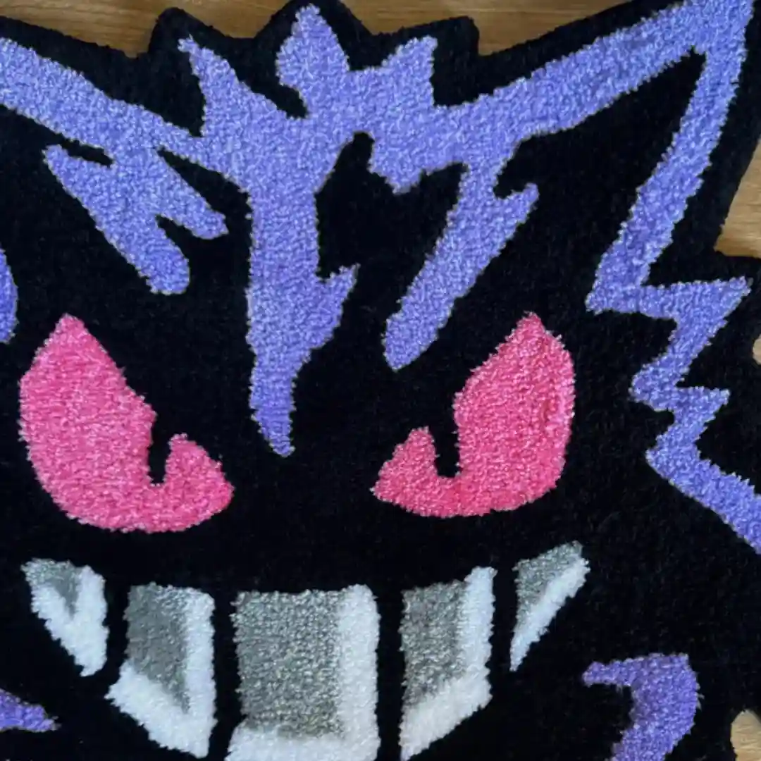 Soft & Durable Dark Gengar Rug for Gaming Room Setup
