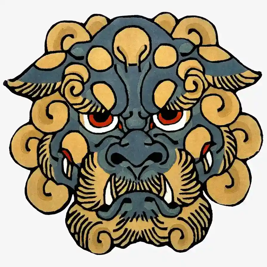 Fu Dog Area Rug – Guardian Lion Design by Sneagear
