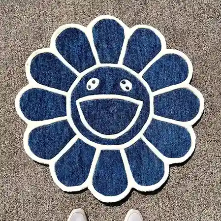 Blue Flower Rug