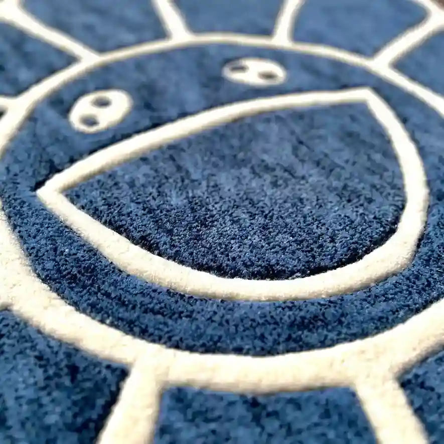 Blue Flower Rug