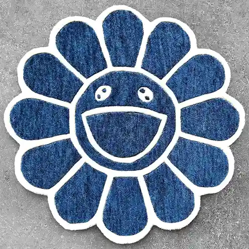 Blue Flower Rug