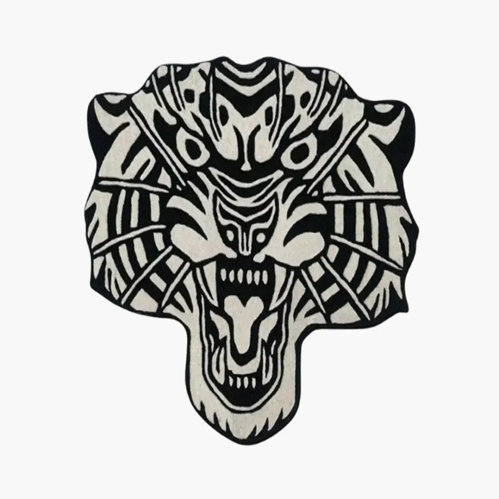 tiger head rug