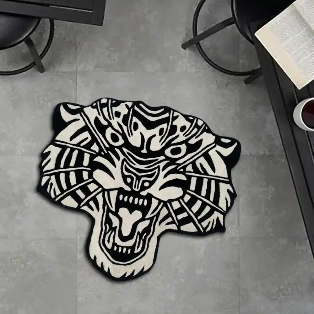 tiger head rug
