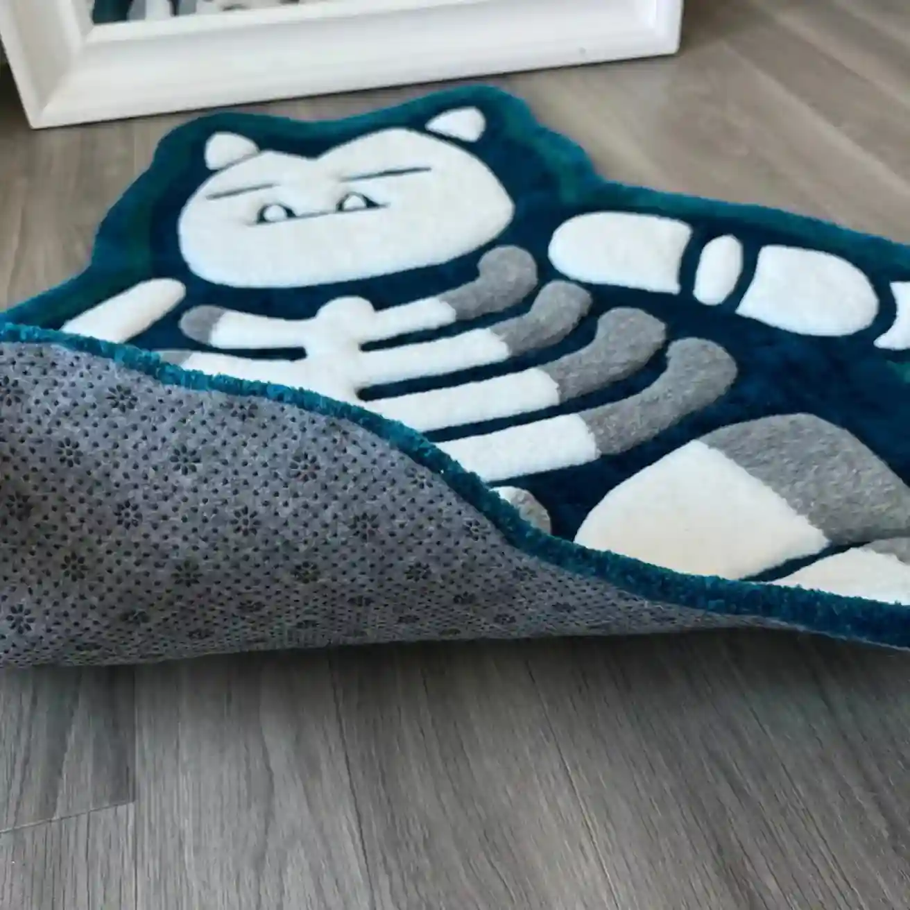 Horror Pokémon Aesthetic – 3D Skeletal Snorlax Carpet