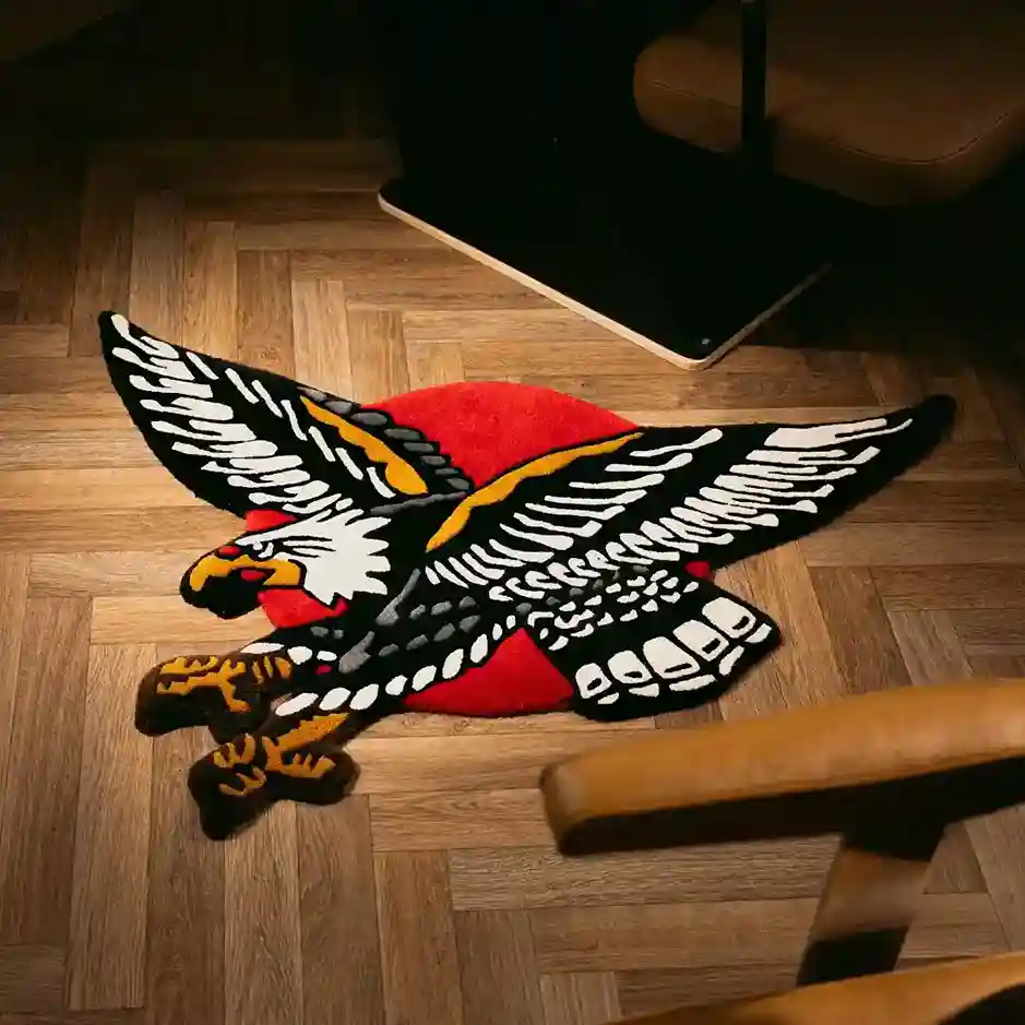 Bold Eagle American Traditional Area Rug for Home Decor