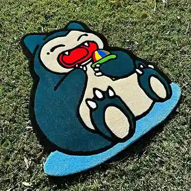 Pokémon-Themed Baby Snorlax Rug for Bedrooms & Playrooms