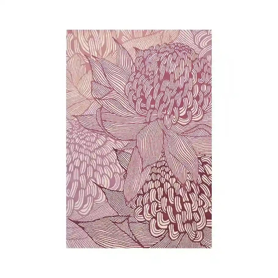 Cascade Wool Pink Rug – Hand Tufted Designer Rug featuring pink cascading floral patterns