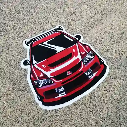 Handmade Evo Rally Rug for Car Enthusiasts
