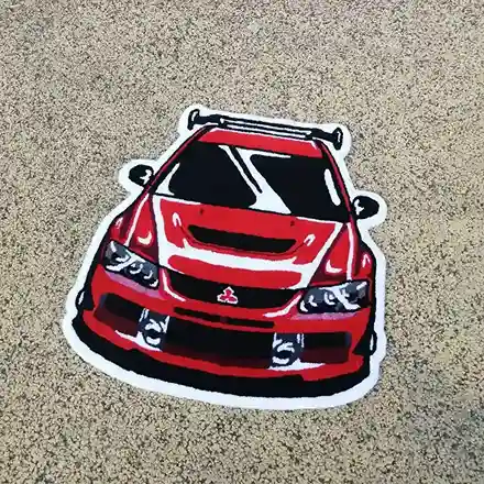 Tufted Area Rug Inspired by Rally Racing