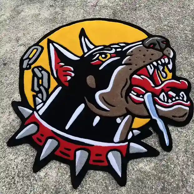 Unique Doberman Guard Dog Rug for Dog Lovers