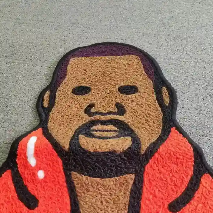 Kanye West Baby Rapper Rug for music room decor”