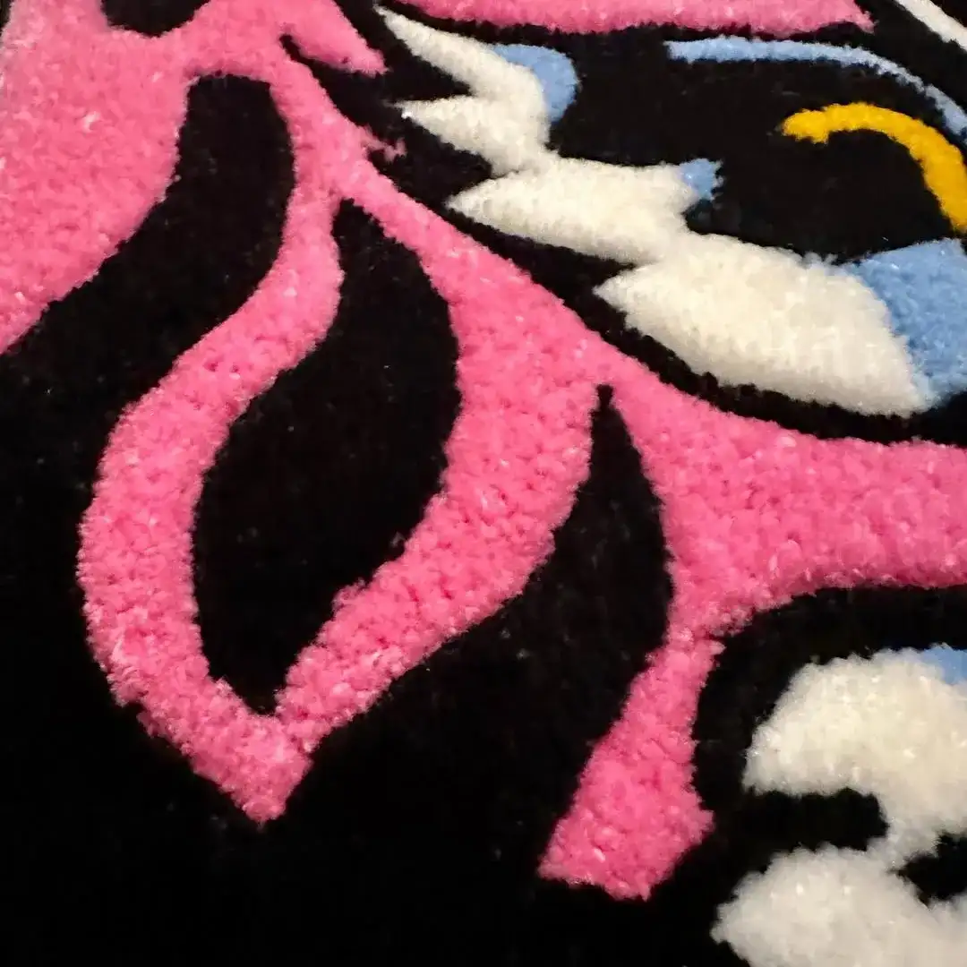 Pink Panther Rage Tattoo Area Rug – Bold Tattoo Art Design