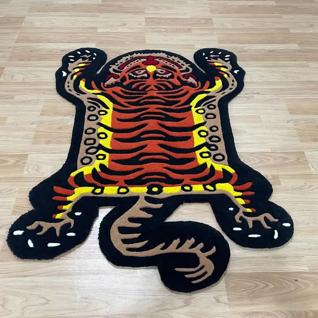 Black Striped Tibetan Tiger Rug