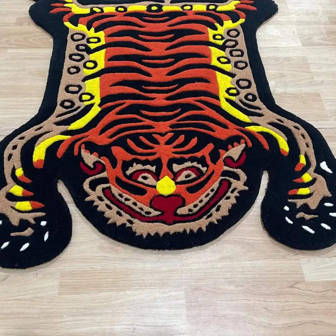 Black Striped Tibetan Tiger Rug