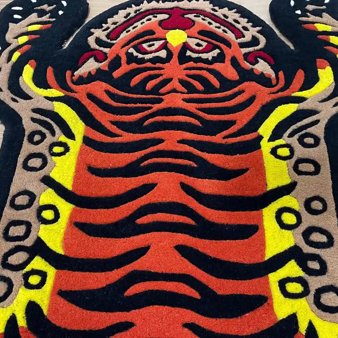 Black Striped Tibetan Tiger Rug