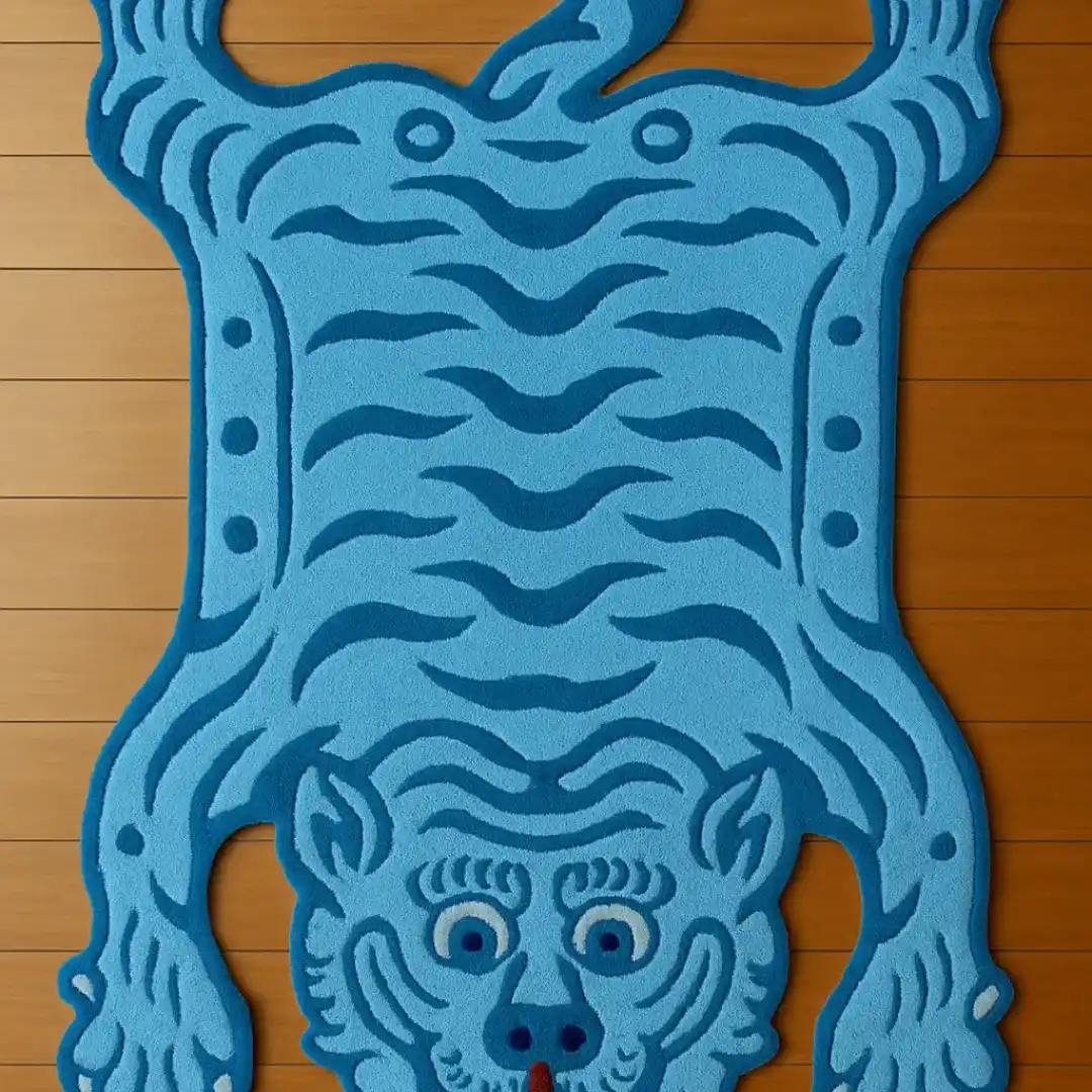 Blue Tibetan Tiger Rug