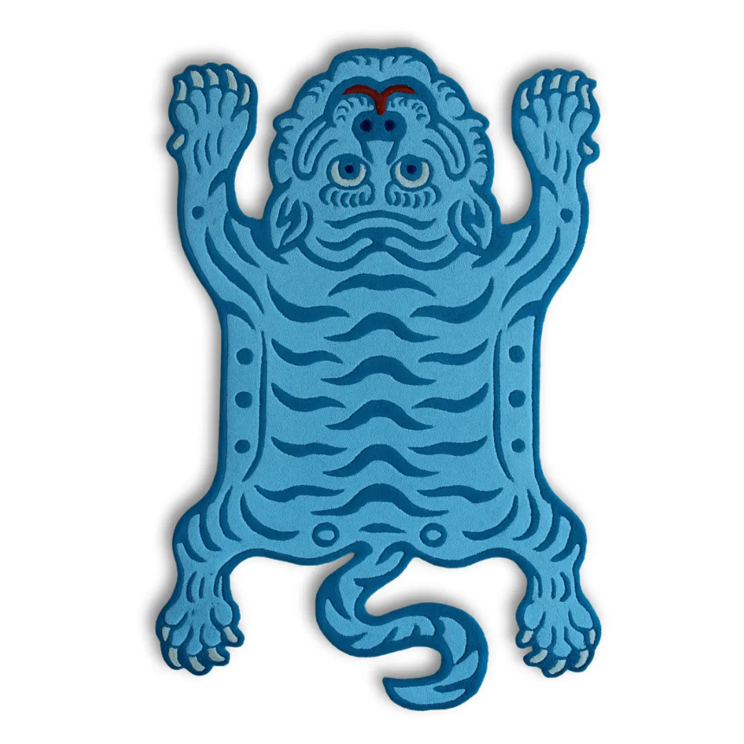 Blue Tibetan Tiger Rug