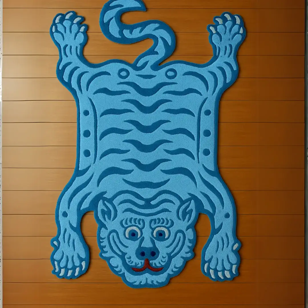Blue Tibetan Tiger Rug